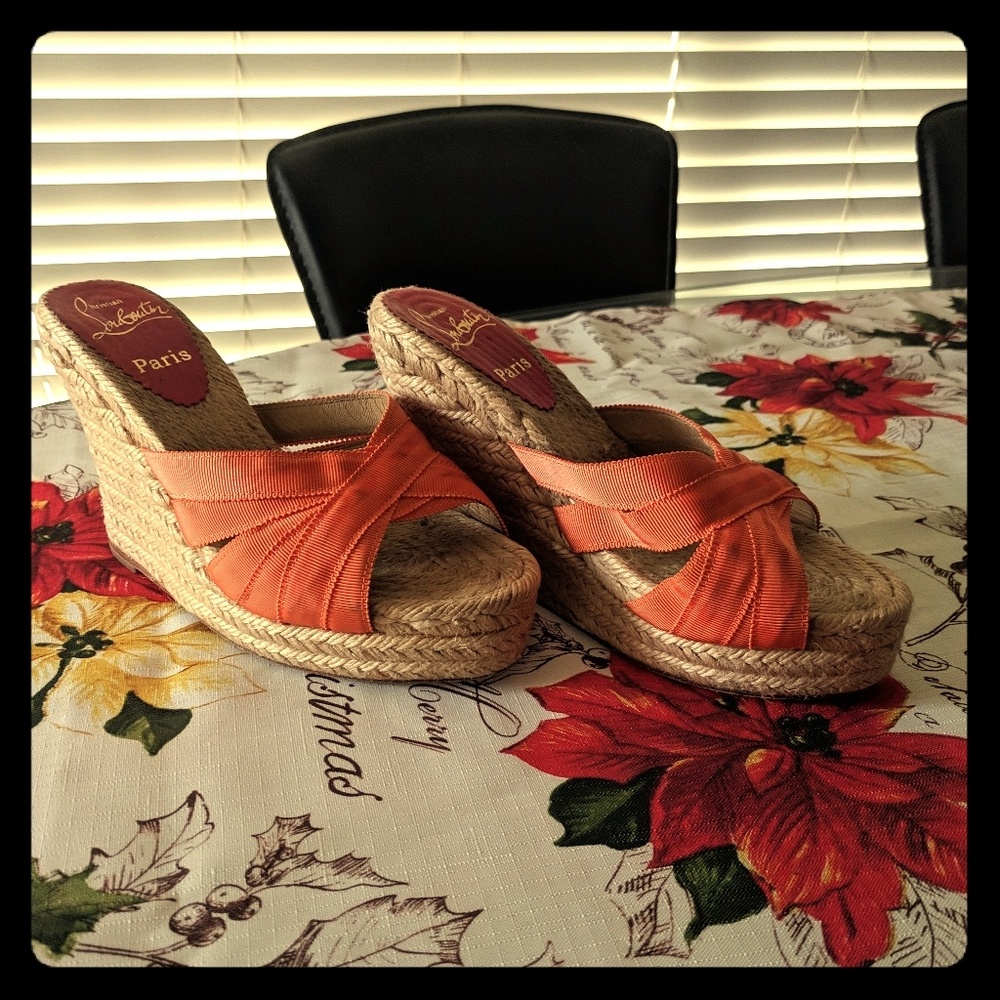 Christian Louboutin Cataribbons espadrille wedge